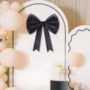 Black Bow Coquette Birthday Decorations: Big Bows Party Themed Backdrop 20 Inches Large Room Wall Decor Giant Door Wedding Engagement Bridal Bachelorette Baby Shower Christmas Graduation Decoration