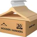 GRANNY SAYS Clothes Hangers for Closet, 30 Pack Wood Hanger, Heavy Duty Wooden Hangers for Coats, Suits, Pants, Natural Wood Color