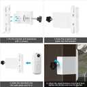 Anti-Theft Blink Doorbell Mount 2nd Gen, Adjustable (45 to 135 Degrees) Door Bell Mount for All-New Blink Video Doorbell, No-Drilling Camera Mount Bracket for Apartment, Rental, Office, White