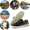 Men's Sandals Summer Breathable Sport Sandals Arch Support Casual Leather Adjustable Closed Toe Outdoor (7, Black)