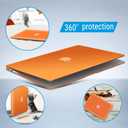 IBENZER Compatible with Old Version MacBook Air 13 Inch Case (2010-2017 Release). Models: A1466 / A1369, Plastic Hard Shell Case with Keyboard Cover for Mac Air 13, Orange, A13OR+1