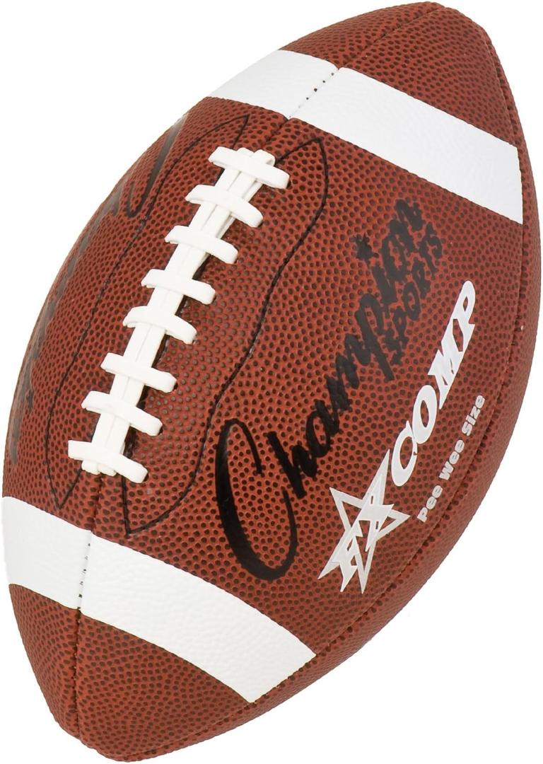 Champion Sports Pro & Composite Series Footballs  Water-Resistant Composite, Indoor/Outdoor, OfficialPee Wee Sizes