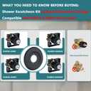 Replacement Escutcheon Plate for Delta 1300/1400 Series, for One-Handle Tub and Shower Faucets, Single Metal Round Shower Escutcheon Kit, Matte Black