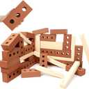 Deekin Large 37 Pcs Foam Brick Building Blocks, Red
