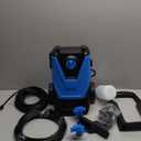 Electric Pressure Washer, 5000 PSI 3.2 GPM High Pressure Cleaner with 35 FT Power Cord, 20FT Hose, 4 Nozzles, Foam Cannon, Clean Machine for Car, Patio, Driveway, Home Cleaning (Blue)