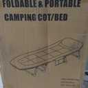Camping Cot with Mattress, No Assembly Required Heavy Duty Folding Camping Cot for Adults, 550 Lbs Capacity Adjustable Portable Sleeping Bed for Indoor, Outdoor & Patio Use (L''70), L''70in