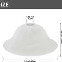 Glass Lamp Shade Replacement 12"D x 4.75"H,Lamp Shades For Floor Lamps Suitable for E26 Socket Torchiere Lamp Shade Glass Shades Ceiling Fan Light Covers Ceiling Fan Globe Replacement Glass Bowl