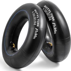 4.10/4.00/3.50-6 (13 x 4.00-6) Replacement Inner Tube with TR87 Bent Valve Stem Compatible with Wheelbarrows, Mowers, Hand Trucks and More 3.50-6 4.00-6 4.10-6 13x4.00-6 Tire Tubes-2 Pcs