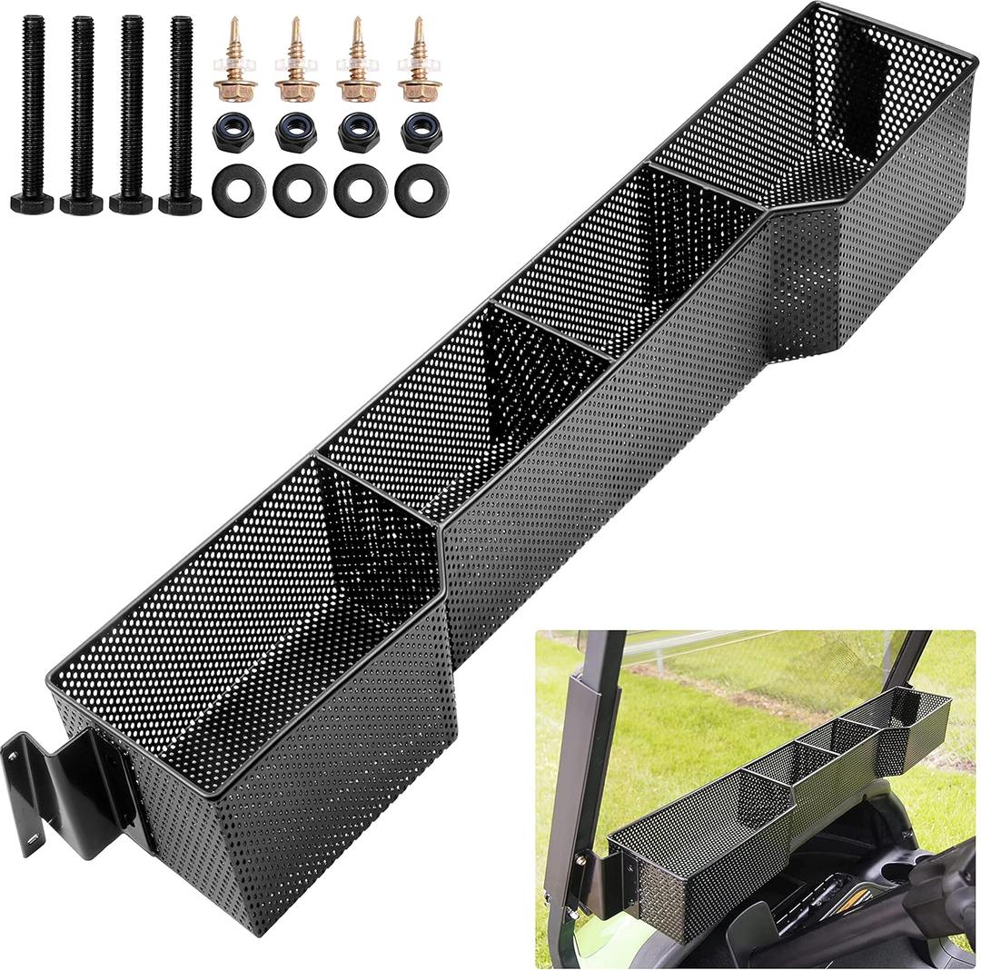 Roykaw Club Car Front Basket Dash Storage Tray Organizer Compatible with Precedent 2004-up Golf Cart - One Piece Solid Design