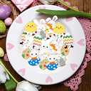 Cerlaza Easter Cookie Cutters, 8 Styles Cookie Cutters Cookie Stamps Goodie Bag Stuffers, Easter Eggs Bunny Cookie Cutter Mold Embossed for Kitchen Baking Tools