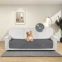 DUJUIKE 100% Waterproof Couch Cover for Dog, Dog Bed Cover Protector, Pet Blanket, Sofa Furniture Protector for Kids & Pets, Non-slip Bottom, Couch Covers for 3 Seater(Grey, 76 x 180cm)