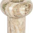 Round Marble Tealight Holder, Beige (4.0"L x 4.0"W x 4.8"H)