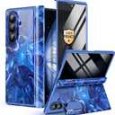 GVIEWIN for Z Fold 7 Case with Privacy Screen Protector [Compatible with Magsafe][Built-in Kickstand] Magnetic Full-Body Hinge Protection Slim Phone Case for Samsung Galaxy Z Fold 7, Star Abyss/Blue