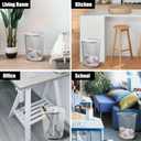 20PCS Mesh Trash Cans,6 Gal Mesh Office Trash Can, Silver Open Metal Wire Wastebaskets, Waste Basket Trash Can for Near Desk, Garbage Can,Recycling Garbage Container Bin for Office&Home