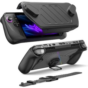JSAUX PC0111 ModCase Compatible with ASUS ROG Ally X (2024), ROG Ally X Case with Detachable Front Shell, Include Protective Case, Face Cover, Metal Bracket and Strap - Basic Set