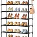 EWXZY 10 Tiers Shoe Rack for 40 Pairs - Versatile Storage Solution, Sturdy Metal Construction, Organized Accessory for Closet Bedroom - 70.86 x 23.26 x 11.81 inches - Black