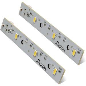2PCS Refrigerator LED Light Boards Compatible with GE Refrigerator Replace# WR55X26671, Freezer Light Bulb, Fridge LED Light Bulbs Fit For GE Side By Side Models