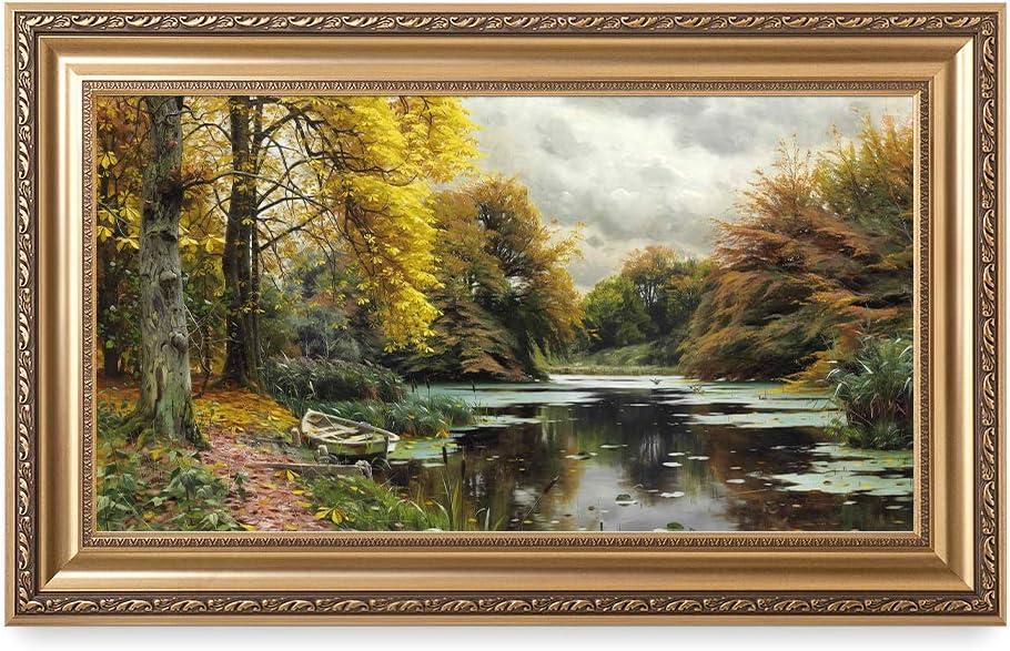 DECORARTS Peder Mork Monsted River Landscape Wall Art, Gold Frame,36x22
Monsted River Landscape 1903 Framed Wall Art,Forest Nature Decor for Living Room Bedroom, Giclee Print, Ready to Hang