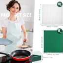 Thenshop 8 Pcs Silicone Dehydrator Sheets Trays with Edge and 10 Pcs Mesh Dehydrator Mats Non Stick Reusable Fruit Leather Trays Accessories for Liquid Making Food Fruit Meat Egg Vegetables(Green)