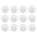 PATIKIL 3.1" Paddle Board D Rings, 12 Pcs Stainless Steel D-Ring PVC Patch Pad No Glue Include for Raft Kayak Inflatable Boat Surfboard, White
