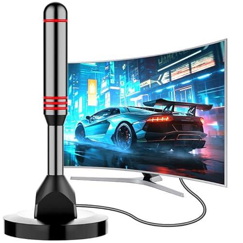 Digital TV Antenna for Smart TV Indoor，2026 HD Antenna with Strong Magnetic Base, 360°&Long Range Reception HDTV Antennas for Local Channels, Easy Installation Antennas for TVs Without Cable (5.5 In)