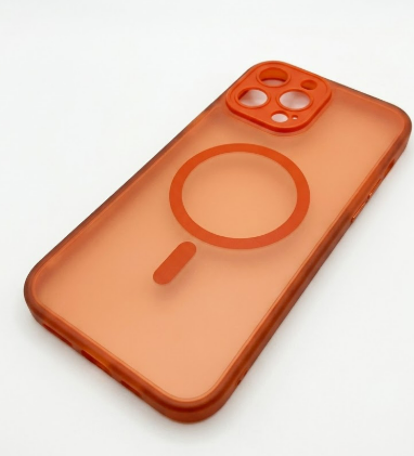 Liquid Silicone Upgrade [Camera Protection] [Soft Anti-Scratch Microfiber Lining] Shockproof Phone Case for iPhone 13 Pro Max 6.7 inch - Bright Orange, Magsafe