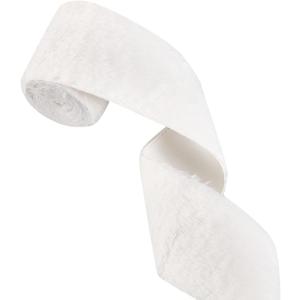 BENECREAT 3Yards White Fur Ribbon Decoration, 3Inch Wide Christmas Faux Fur Ribbon Decoration, Faux Fur Fabric Precut Strips for Crafting, Sewing, Decorating and Christmas, Party Supplies