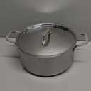 Vivicreate Tri-Ply Stainless Steel Stockpot  Deep Cooking Pot with Hammered Exterior, Compatible with All Stovetops, Even Heat Distribution, Durable Cookware for Soups, Stews, and More7QT