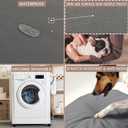 Dog Bed Cover Waterproof Replacement Machine Washable Covers for 44x44 Inch Dog Bed Heavy Duty Scratch Resistant Mattress Protector Pet Bed Round Grey Cover Only