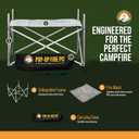Fireside Outdoor Pop-Up Fire Pit 24" Ultra Lite Weighs 3.2 lbs - Folding FirePits for Outside, Outdoor Small Firepit Portable, Campfire Burn Pits, Camping Fire Pit Portable Holds 80 lbs of Firewood