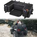 KEMIMOTO ATV Storage Bags, 50L ATV Rear Seat Storage Bag Water-Resistant Four Wheeler Gear Bag Back Seat with Built-In Frame, Removable Cushion for Passenger