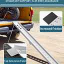 Bike Ramp 1PC Truck Ramp 440LBS 77x7 ATV Loading Ramp for Pickup Trucks Lawn Mower Motorcycle Shed Trailer Car Ramps for Tailgat Cart Dirt Bike Motorcycle Accessorie Alumnium Portable Ramps with Strap