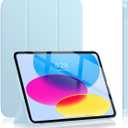 Soke Case for iPad 11th Generation (A16) 11-inch 2025 & 10th Gen 10.9-inch 2022 - [ Auto Wake/Sleep + Slim Trifold Stand], Protective Hard PC Back Cover for Apple iPad 11/10 - Light Blue