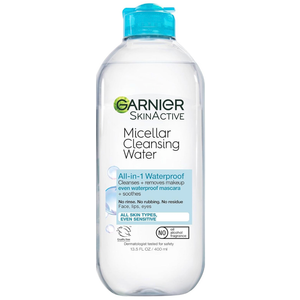 Garnier Micellar Water for Waterproof Makeup, Hydrating Facial Cleanser & Makeup Remover, Suitable for Sensitive Skin, Vegan, Cruelty Free, 13.5 Fl Oz (400mL) 