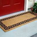 Kempf Greek Key Natural Coco Doormat, 22 by 47 by 0.5-Inch