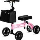 Knee Scooter with Disc Brake, Steerable Knee Walker for Adults,Foldable Rover Scooter for Broken Foot Injured Leg Crutch