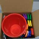 Holady 12 Pack 5'' Inch Sand Beach Buckets Pail with Beach Shovels,Sand Bucket Water Bucket for Beach Fun Great Summer Party Accessory