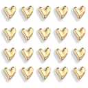 Janvelle 20PCS Gold Refrigerator Magnets Love Heart Magnets for Fridge Cute Decorative Magnetic Stickers 0.79in Small Home Kitchen Magnet Set Lovely Color Decoration for Office Whiteboard