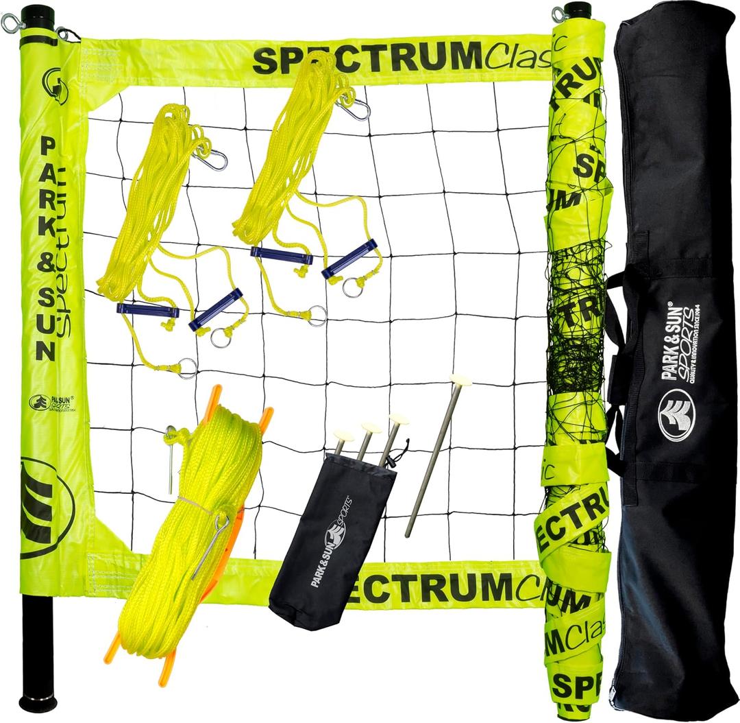 Park & Sun Sports Spectrum Classic: Adjustable Professional Outdoor Volleyball Net System, 32' L x 3' W