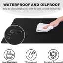 Large Mouse Pad, Desk Mat Office Desk Pad Gaming Mouse Pad with Stitched Edges, 31.5" x 15.7" Mousepad with Non-Slip Waterproof Rubber Base for PC Laptop Desk Home Office Accessories, Black