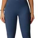 Womens Workout Sets Two Piece Cross Back Tank Top Matching High Waist Leggings Sets Gym Outfits Work Out Clothes (Medium, Colorblock Dark Blue)