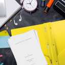 Better Office Products Yellow Plastic 2 Pocket Folders with Prongs, Heavyweight, Letter Size Poly Folders, 24 Pack, with 3 Metal Prongs Fastener Clips, Yellow