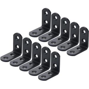 Corner Brace 1.57" x 1.57" 90 Degree L Brackets Black Right Angle Bracket -10pcs