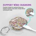 Compatible with Airpods Pro 3 Case 2025 Glitter Cute Cases for Airpods Pro 3rd Generation Bling Cover Keychain for Airpod Pro 3 Case Women & Girls (Colorful)