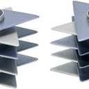 Yair Emanuel Modern Shabbat Candlestick Holders | Star of David Design | Shabbos Candle Holders Jewish Judaica (Gray CO-4)