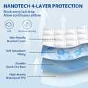 MEELUS Padded King Mattress Protector, Breathable Waterproof Mattress Pad Cover Fitted Deep Pocket 8"-21", Soft Noiseless Mattress Cover Washable Cooling for Home Hotel Bedroom, White