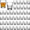 QAPPDA Shot glasses Set,1.6 OZ Mini Glass Cups Espresso Shot Glass Tequila Bar Glass,Clear Shooter Glass Bulk Set of 48,Small Glass Shot Cups with Heavy Base for Vodka,Liquor,Party,Birthday.