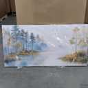 Suconvng Large Wall Art For Living Room Landscape Canvas Art Wall Decor Modern Tree Forest Wall Art Painting Prints Picture For Bedroom Office Kitchen Home Wall Decor 29"X58"