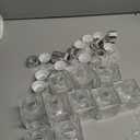 Sabary 20 Set Square Glass Diffuser Bottles with Silver Caps Refillable Diffuser Bottles Set 1.7oz Empty Aromatherapy Jar Ideal for Essential Oils Reed Sticks Home Fragrance