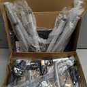 Folding Walkers for Seniors with Basket and Glide Skis, 5" Wheels Lightweight Rolling Walker, Support Up to 350 lbs, Height Adjustable Standard Compact Walker, Silver